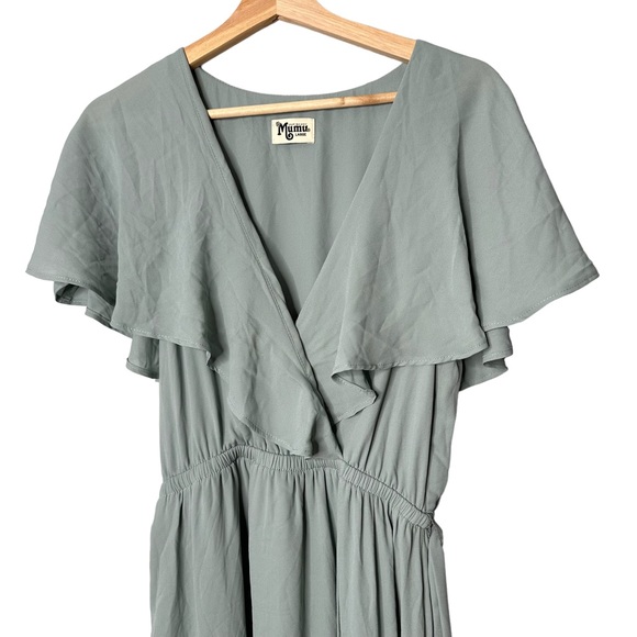 Show Me Your Mumu Audrey Bridesmaid Prom Dress Green Bouquet NEW - Picture 3 of 7